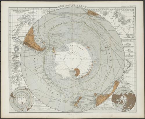 Sud-Polar-Karte [cartographic material] / von A. Petermann ; Druck von C. Hellfarth in Gotha. Gez. v. Ernst Debes