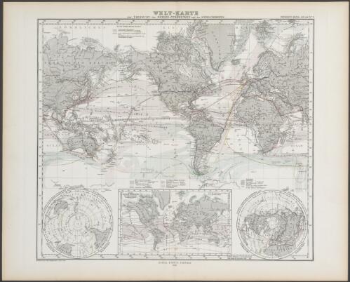 Welt-Karte zur ubersicht der meeres-stromungen und des schnelluerkehrs [cartographic material] / Entworfen & gez. v. Herm. Berghaus 1867