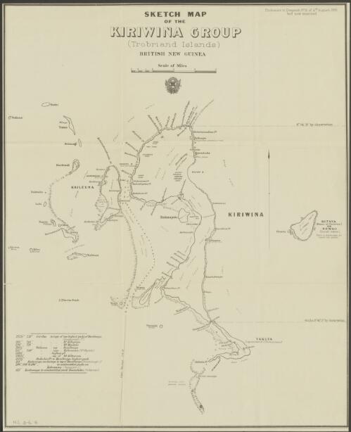 Sketch map of the Kiriwina Group (Trobriand Islands) British New Guinea [cartographic material]