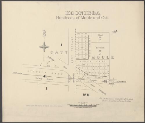 Koonibba [cartographic material] : Hundreds of Moule and Catt / compiled under the direction of Theo. E. Day, Surveyor General