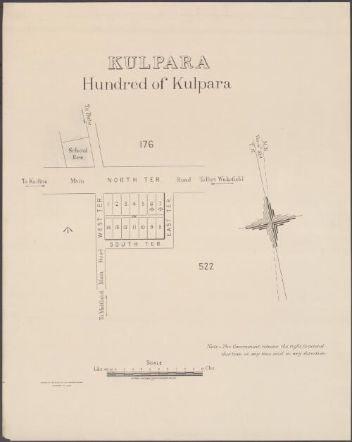 Kulpara [cartographic material] : Hundred of Kulpara / compiled in the Office of the Surveyor General, Department of Lands