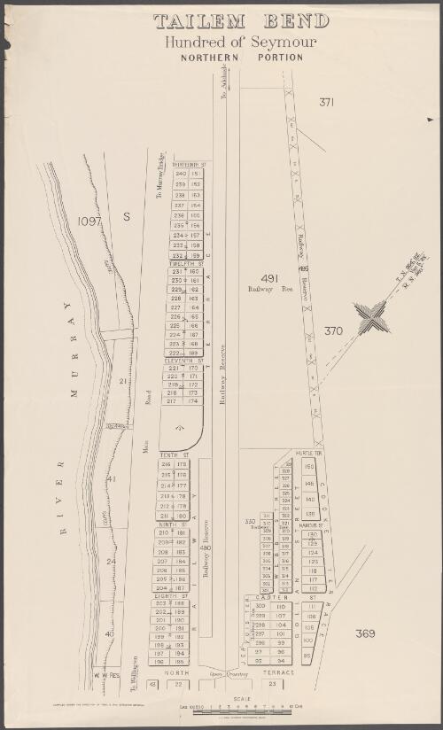 Tailem Bend [cartographic material] : Hundred of Seymour, northern portion / compiled under the direction of Theo. E. Day, Surveyor General