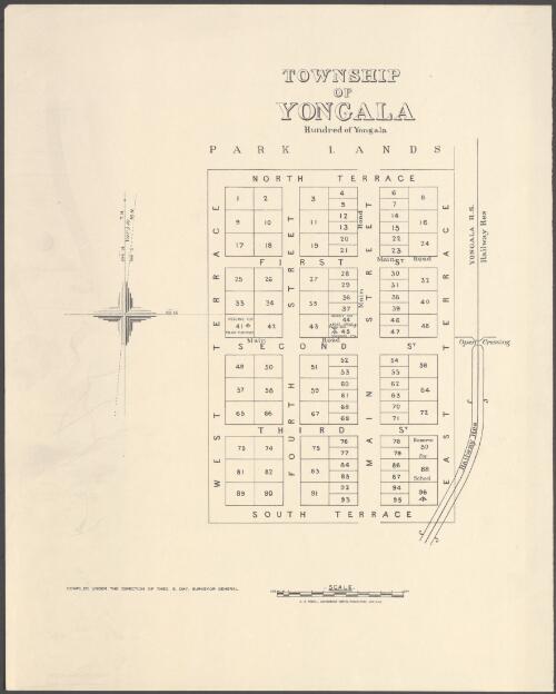 Township of Yongala [cartographic material] : Hundred of Yongala / compiled under the direction of Theo E. Day, Surveyor General
