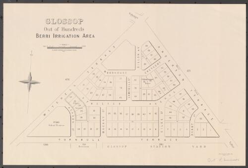 Glossop [cartographic material] : Out of Hundreds, Berri irrigation area / compiled in the Office of the Surveyor General, Department of Lands