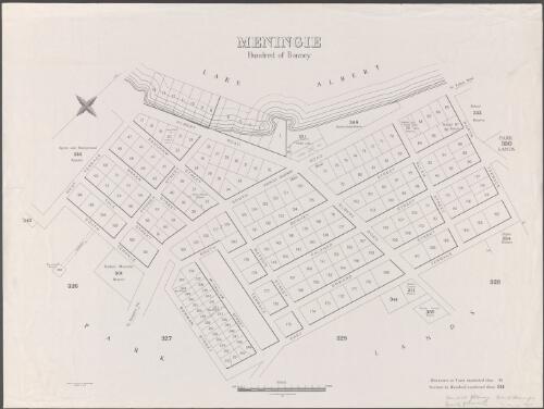 Meningie [cartographic material] : Hundred of Bonney / compiled in the Office of the Surveyor General Department of Lands