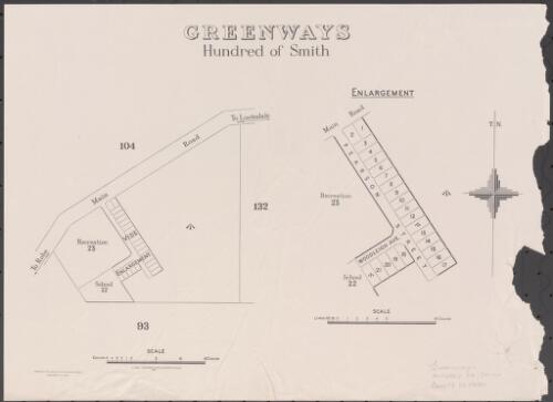 Greenways [cartographic material] : Hundred of Smith / compiled in the Office of the Surveyor General Department of Lands