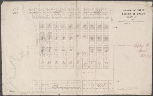 Township of Oxley, Parish of Oxley, County of [sic] [cartographic material] / photo-lithographed at the Department of Lands & Survey Melbourne by J. Noone