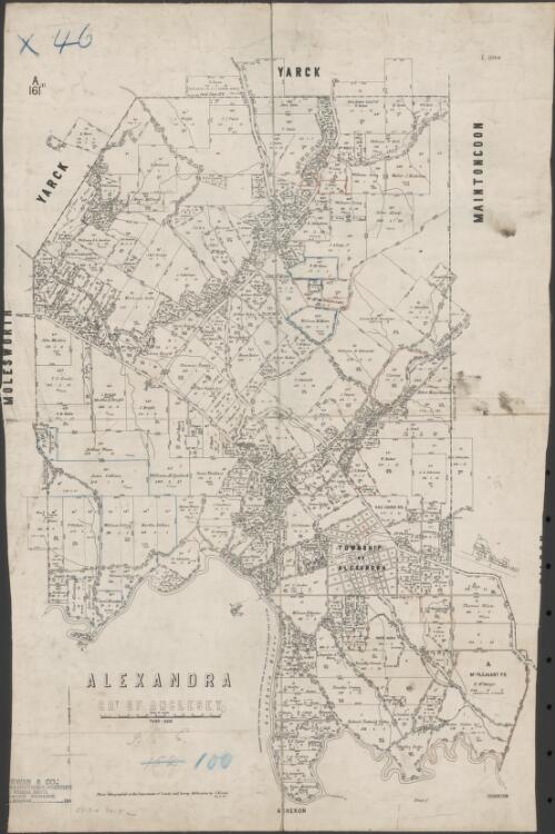 [Parish maps of Victoria]. Alexandra, Coy. of Anglesey [cartographic material] / photo-lithographed at the Department of Lands and Survey, Melbourne by J. Noone