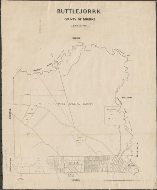 [Parish maps of Victoria]. Buttlejorrk, County of Bourke [cartographic material] / [photo-lithographed at the Department of Lands and Survey, Melbourne