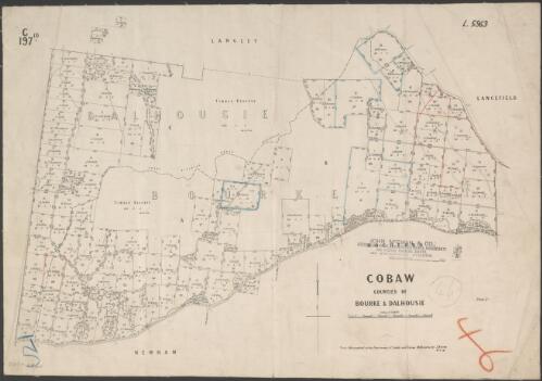 Cobaw, Counties of Bourke & Dalhousie [cartographic material] / photo-lithographed at the Department of Lands and Survey Melbourne by J. Noone