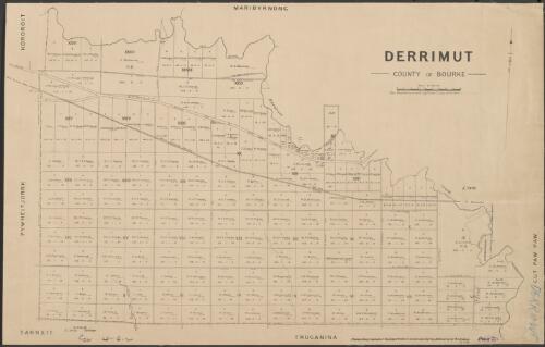 Derrimut, County of Bourke [cartographic material] / photo-lithographed at the Department of Lands and Survey, Melbourne by W.J. Butson