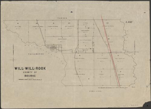 Will-Will-Rook, County of Bourke [cartographic material] / photo lithographed at the Department of Lands and Survey Melbourne by J. Noone