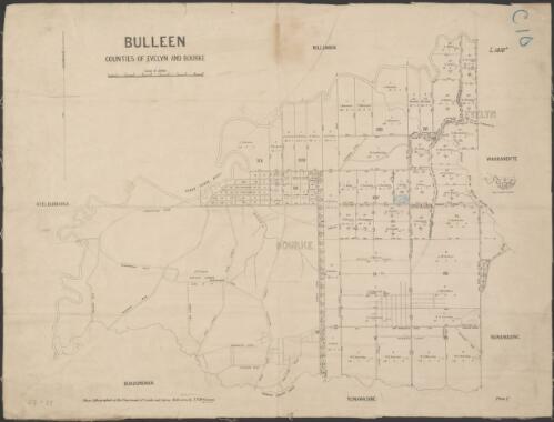 Bulleen, Counties of Evelyn and Bourke [cartographic material] / photo-lithographed at the Department of Lands and Survey, Melbourne by T.F. McGauran