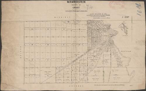Mambourin, County of Grant [cartographic material] / photo-lithographed at the Department of Lands and Survey Melbourne by T.F. McGauran