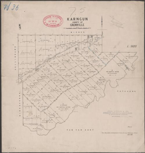 Karngun, County of Grenville [cartographic material] / photo-lithographed at the Department of Lands and Survey Melbourne by J. Noone
