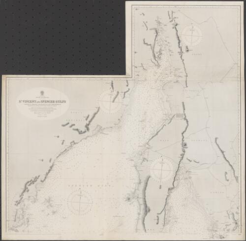 South Australia, St Vincent and Spencer Gulfs [cartographic material] / surveyed by J. Hutchinson, & F. Howard, M.S. Guy, W.N. Goalen & H. Roxby, 1863-73