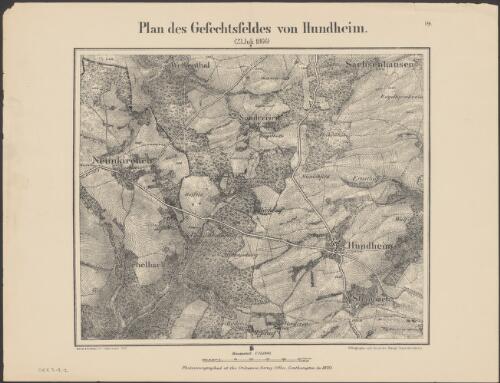 Plan des Gefechtsfeldes von Hundheim [cartographic material] : (23 Juli 1866)
