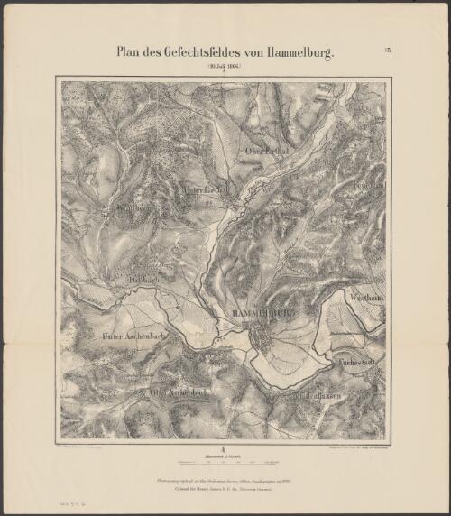Plan des Gefechtsfeldes von Hammelburg [cartographic material] : (10 Juli 1866)