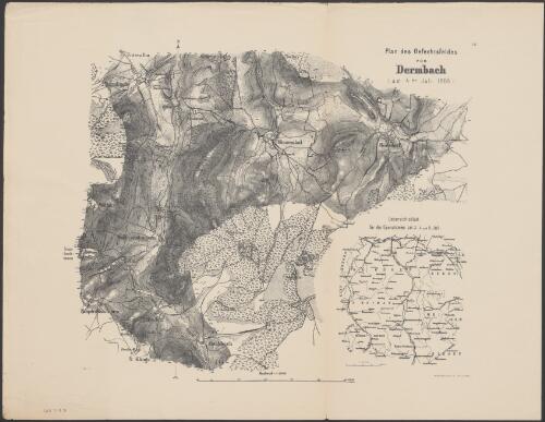 Plan des Gefechtsfeldes von Dermbach [cartographic material] : (am 4 ten Juli 1866)