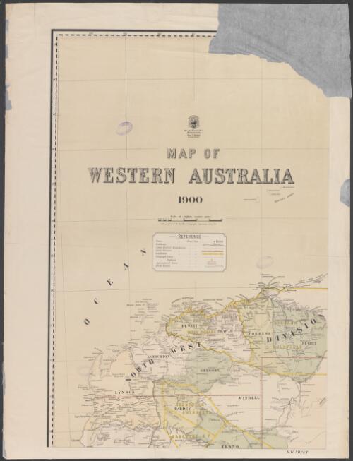 Map of Australia 1900 [cartographic material] / Western Australia Dept. of Lands & Surveys ; Harry F. Johnston Surveyor General ; Geo Throssell Minister for Lands