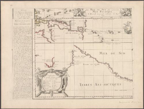 La Mer de Sud dite autrement Mer Pacifique [cartographic material] / par P. Du-Val 1679