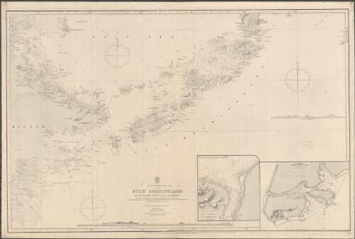 Sulu and Celebes Sea [cartographic material] : Sulu Archipelago and the North Coast of Borneo / chiefly from surveys made by Commr. Chimmo ... HMS Nassau 1871-2, R.F.Hoskyn ... H.M.S. Flying Fish 1881, and  F.C.P. Vereker ... H.M.S. Magpie 1883 ; Engraved by Davies and Company