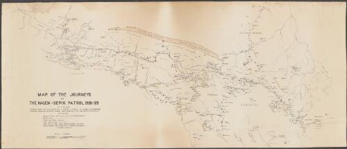 Map of the journeys of the Hagen-Sepik Patrol, 1938-39 [cartographic material] / by J.R. Black