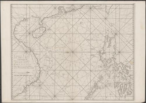 A correct chart of the China Seas [cartographic material] : containing the coasts of Tsiompa Cochin China, The Gulf of Tonquin, Part of the coast of China and the Philippine Islands