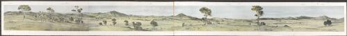 Cycloramic view of Canberra capital site, view looking from Camp Hill [picture] / R. Chas. G. Coulter, 2.1.11; W.L. Vernon, Govt. Architect