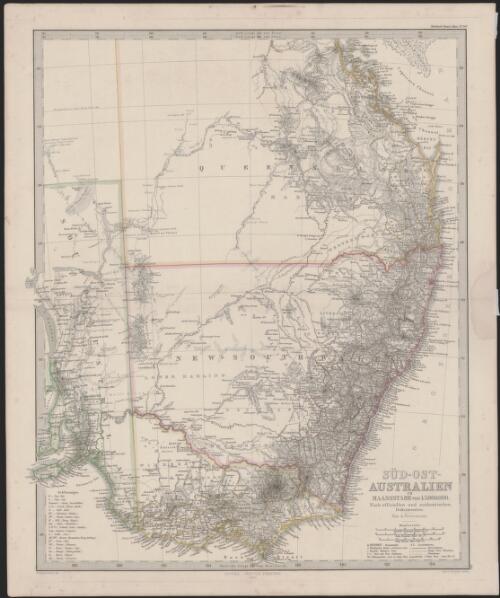 Sud-ost-Australien im Massstabe von 1:5 000 000 [cartographic material] : nach officiellen und authentischen Dokumenten / von A. Petermann