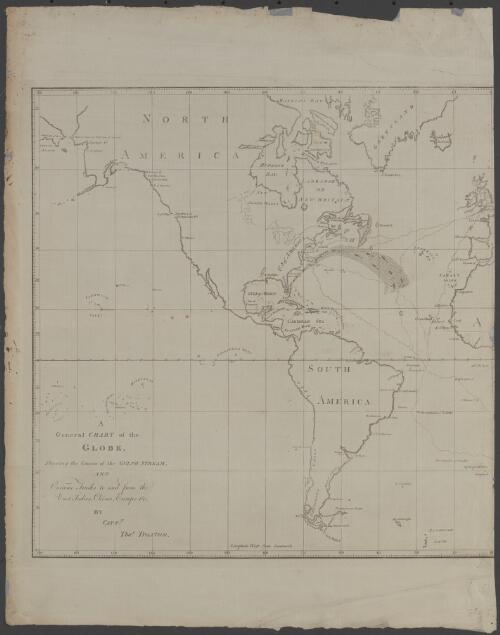 A general chart of the globe, shewing the course of the Gulph [i.e. Gulf] Stream, and various tracks to and from the East Indies, China, Europe &c. [cartographic material] / by Captn. Thos. Truxtun