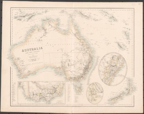 Australia and New Zealand according to Arrowsmith and Mitchell [cartographic material] / drawn by Augustus Petermann F.R.G.S. ; engraved by G.H. Swanston