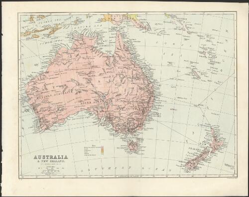 Australia & New Zealand [cartographic material] / by J. Bartholomew, F.R.G.S