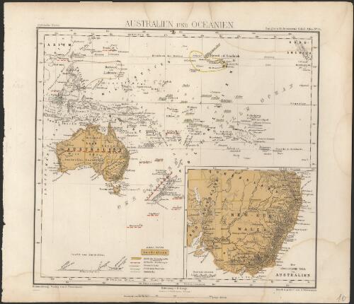 Australien und Oceanien [cartographic material] / Zeichnung v. H. Lange
