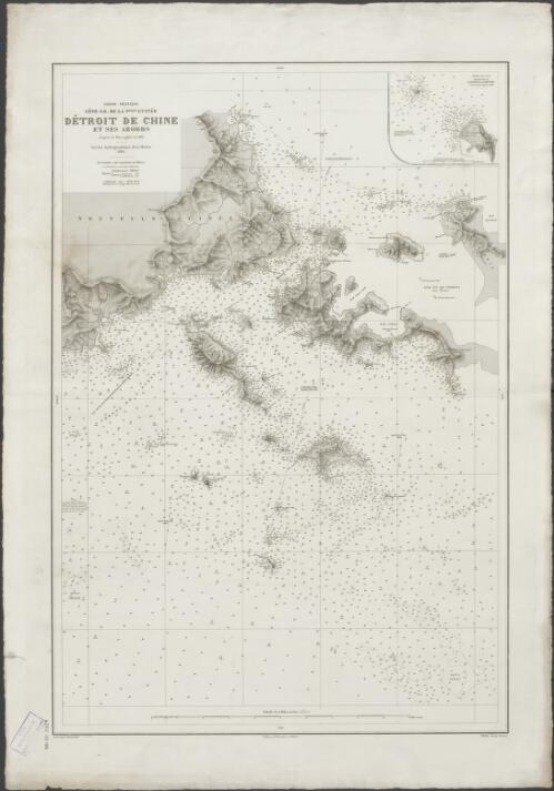 Ocean Pacifique, cote S.E. de la N'elle Guinee, Detroit de Chine et ses abords d'apres le plan anglais de 1886 [cartographic material] / grave par J. Geisendorfer