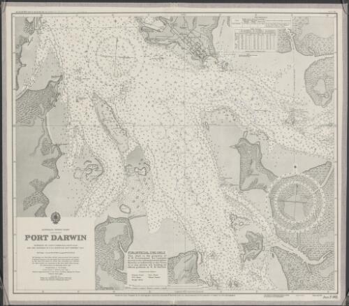Australia - North coast, Port Darwin [cartographic material] / surveyed by Lieut-Comm'r. R.B.A. Hunt, R. A. N. and the officers of H. M. A. surveying ship "Moresby" 1937 ; reproduced by Hydrographic Branch, Sydney by permission of the Hydrographer