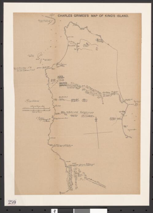 Charles Grimes's map of King's [i.e. King] Island [cartographic material] / C. Grimes, Act'g Surveyor G'l. N. S. Wales