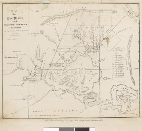 Map of Port Phillip from the survey of Mr. Wedge and others [cartographic material]