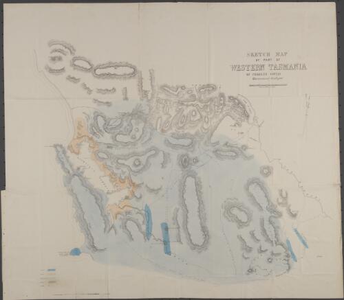 Sketch map of part of Western Tasmania [cartographic material] / by Charles Gould, Government Geologist