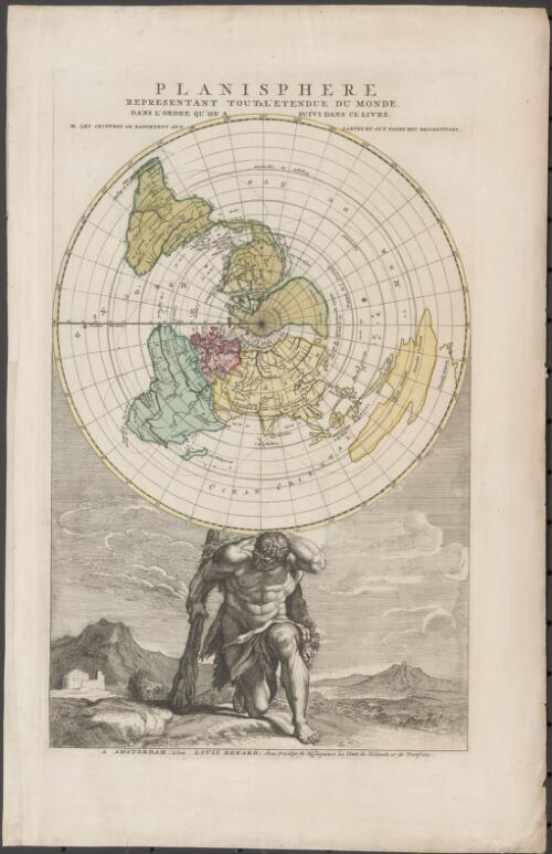 Planisphere representant toute l'etendue du monde [cartographic material] : dans l'ordre qu'on a suivi dans ce livre