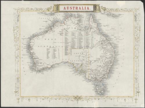 Australia [cartographic material] / the map drawn & engraved by J. Rapkin