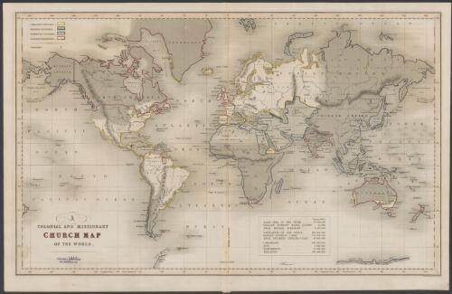 A colonial and missionary church map of the world