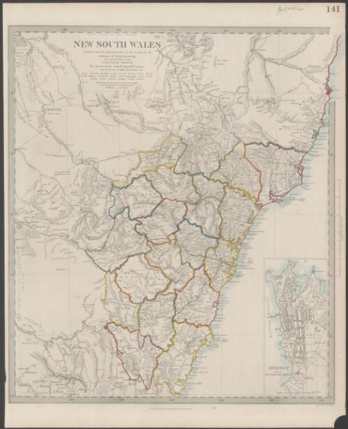 New South Wales [cartographic material] / compiled under the Superintendence of the Society for the Diffusion of Useful Knowledge from the M.S. maps in the Colonial Office, the surveys of the Australn Agricultl Company and the routes of Allen Cunningham etc