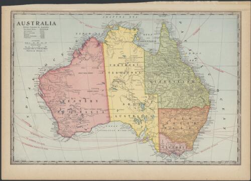 Australia [cartographic material] : British colonies in Australia / copyright, 1899, by J. Martin Miller