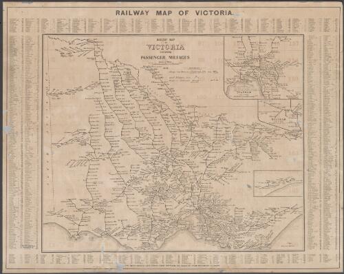 Railway map of Victoria showing passenger mileages [cartographic material] / Railway Dept