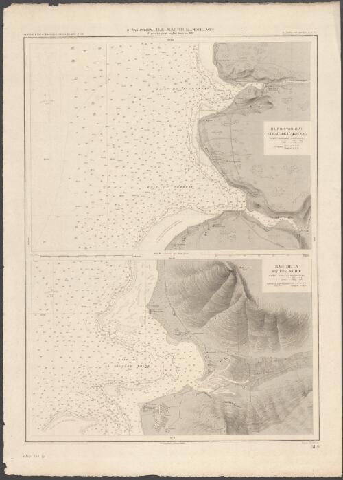 Ocʹean Indien Ile Maurice mouillages [cartographic material] : d'apr`es  les plans anglais levʹes en 1897 / Service hydrographique de la marine ; gravʹe par Lateur ; ecrit par P. Ritter