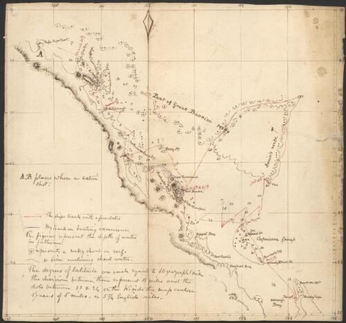 Part of Great Barrier Reefs [cartographic material] : [between Cape Upstart and Hervey's Bay / cartographer, J.B. Jukes]