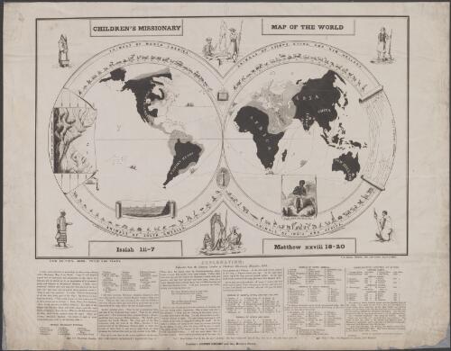 Children's missionary map of the world [cartographic material]