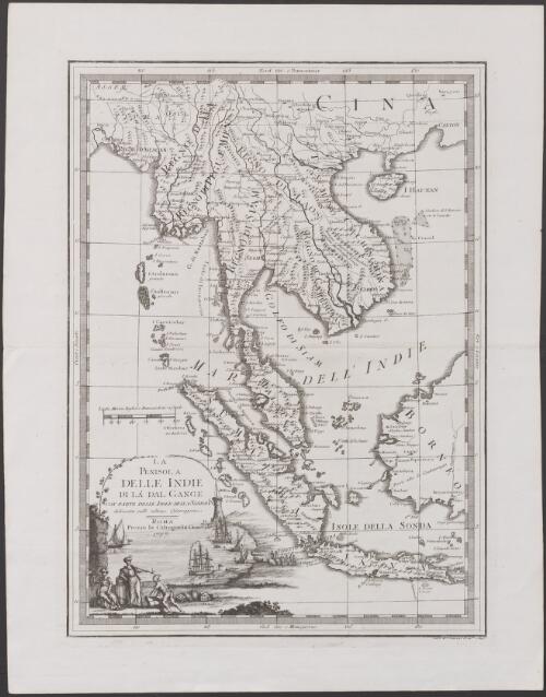 Le penisola delle Indie di la' dal Gange, con parte delle isole della Sonda [cartographic material] : delineate sulle ultime osservazioni