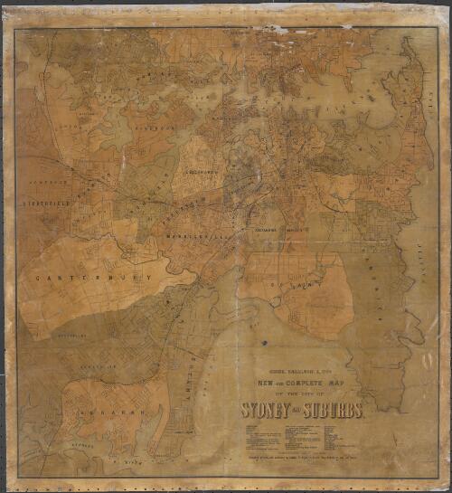 Gibbs, Shallard & Co.s new and complete map of the City of Sydney and suburbs [cartographic material] / compiled, printed and published by Gibbs, Shallard & Co